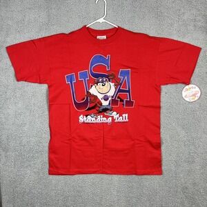 NDS Vintage 1996 Warner Bros Looney Tunes T-Shirt Taz USA Standing Tall sz XL